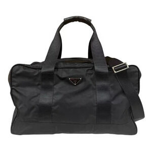 Prada travel duffle bag Saffiano leather handles